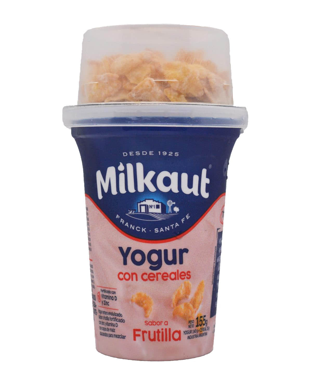 Yogur Milkaut con Cereales Frutilla 155 Gr